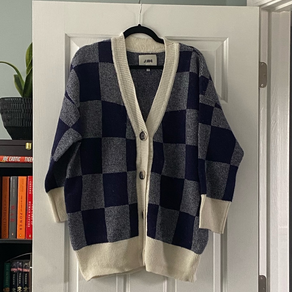 J.ING Checkered Cardigan
